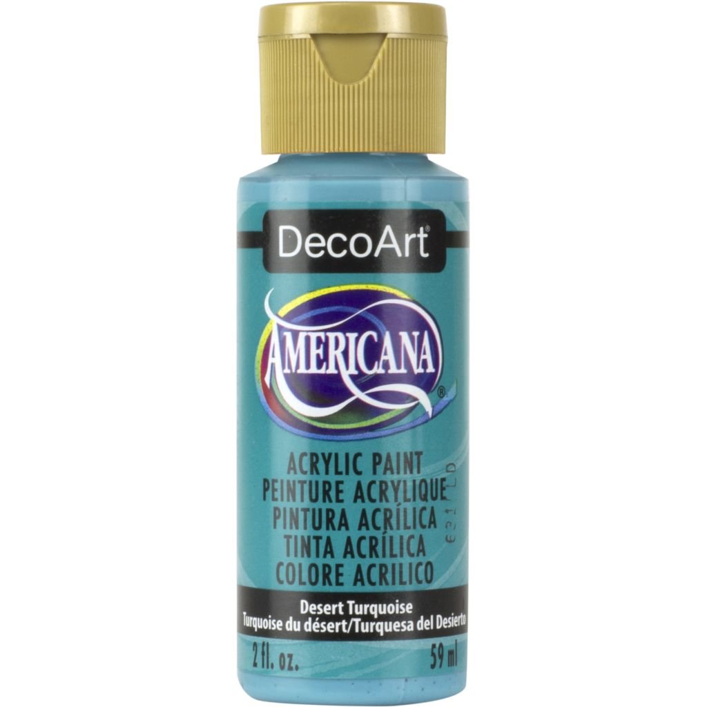 DecoArt Americana Matte Acrylic Paint - 59 ML (2 Oz) Bottle - Desert Turquoise (O44)