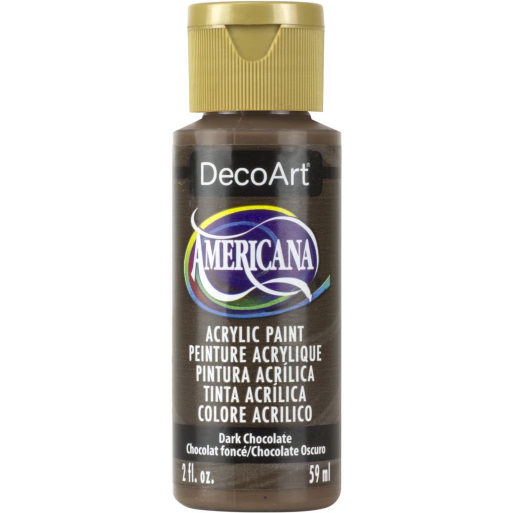 DecoArt Americana Matte Acrylic Paint - 59 ML (2 Oz) Bottle - Dark Chocolate (O65)