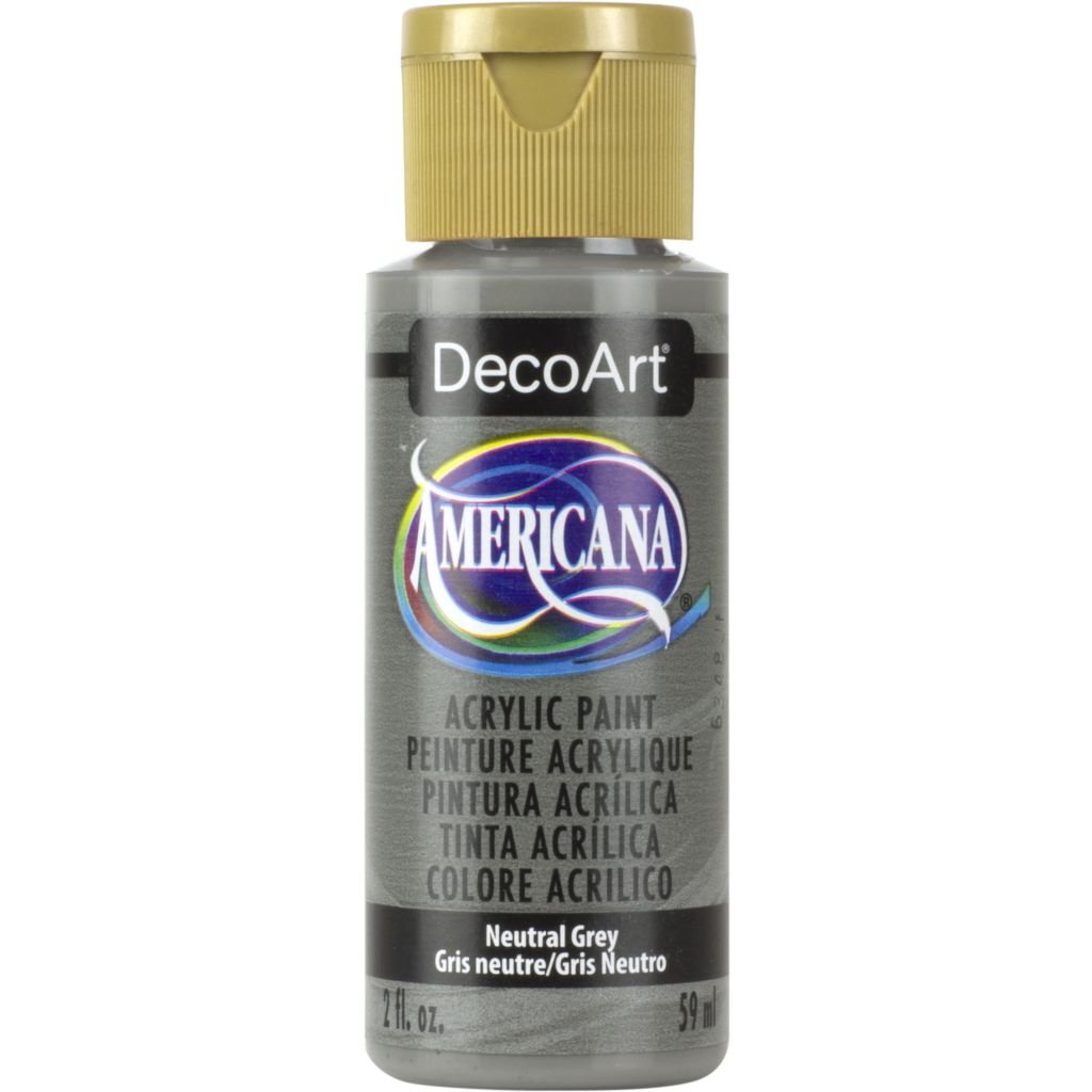 DecoArt Americana Matte Acrylic Paint - 59 ML (2 Oz) Bottle - Neutral Grey (Toning) (O95)