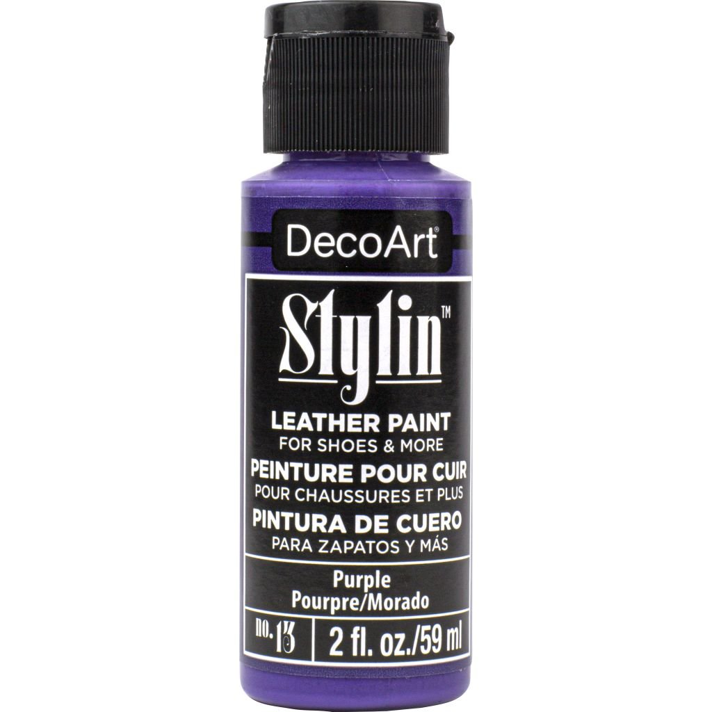 DecoArt Stylin Leather Paint - 59 ML (2 Oz) Bottle - Purple (13)