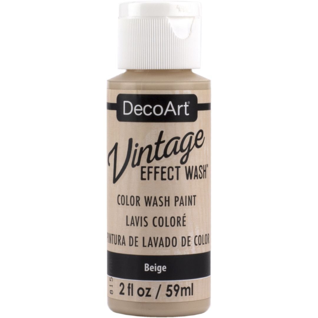 DecoArt Vintage Effects Wash - Layering Acrylic Paint  - 59 ML (2 Oz) Bottle - Beige (03)
