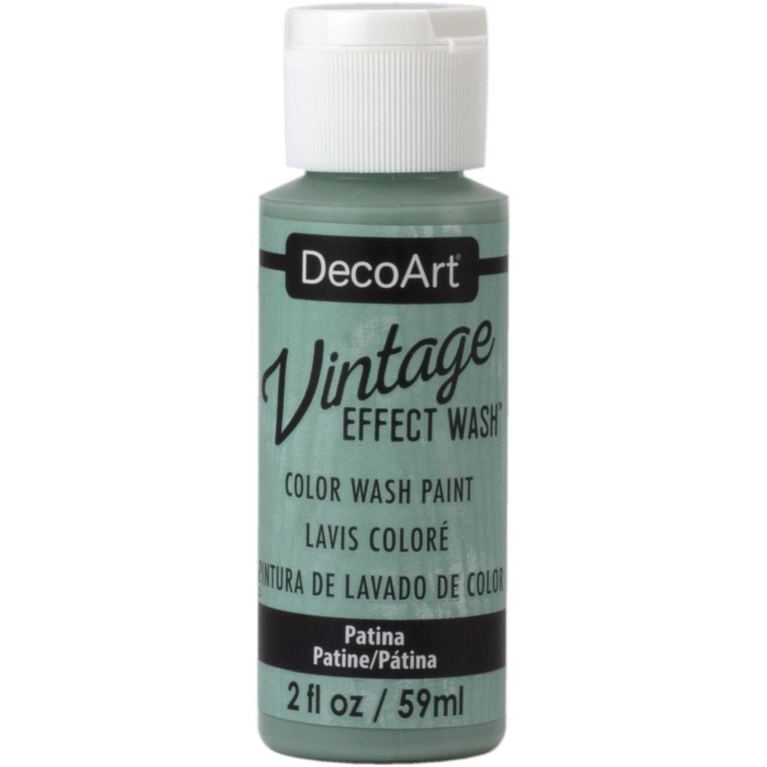 DecoArt Vintage Effects Wash - Layering Acrylic Paint  - 59 ML (2 Oz) Bottle - Patina (10)