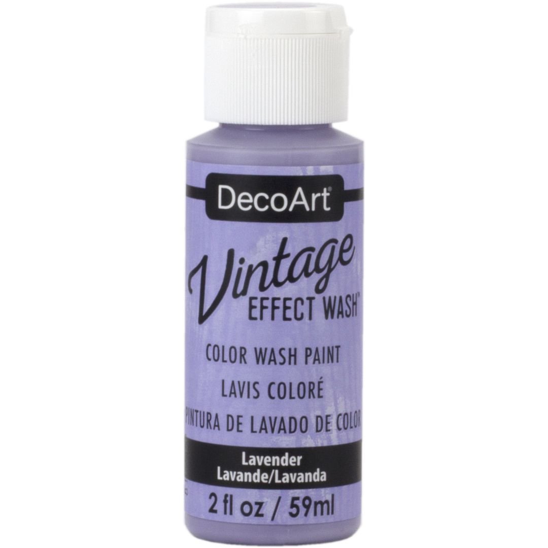 DecoArt Vintage Effects Wash - Layering Acrylic Paint  - 59 ML (2 Oz) Bottle - Lavender (15)