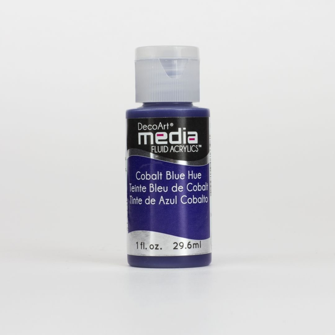 DecoArt Media Fluid Acrylics - 29.57 ML (1 Oz) Bottle - Cobalt Blue Hue (08)