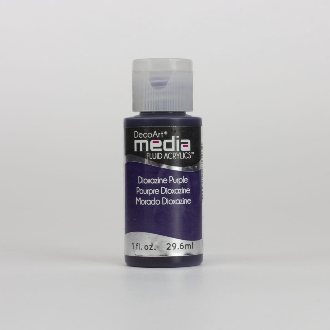 DecoArt Media Fluid Acrylics - 29.57 ML (1 Oz) Bottle - Dioxazine Purple (12)