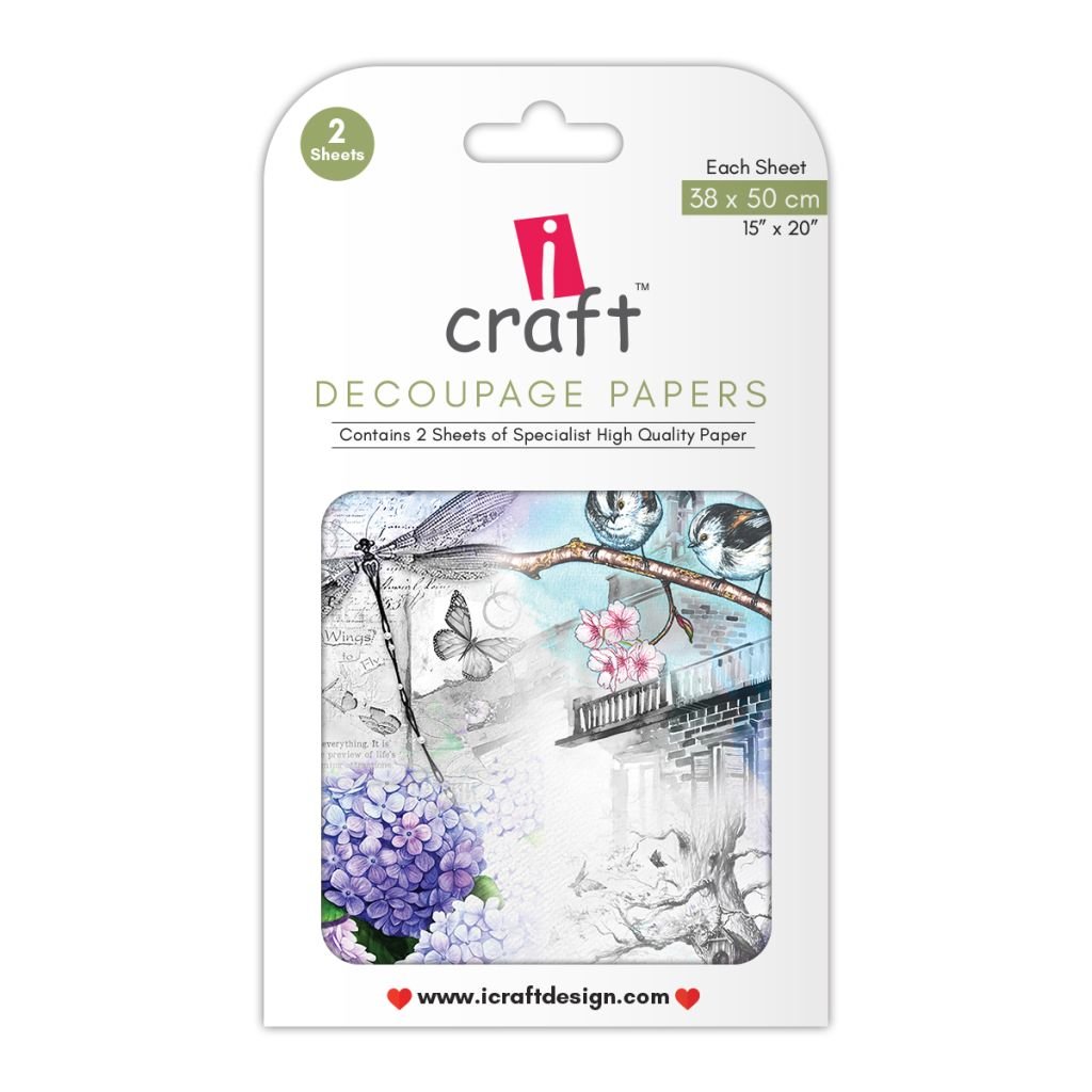 iCraft Decoupage Paper - Purple Delight 15 x 20