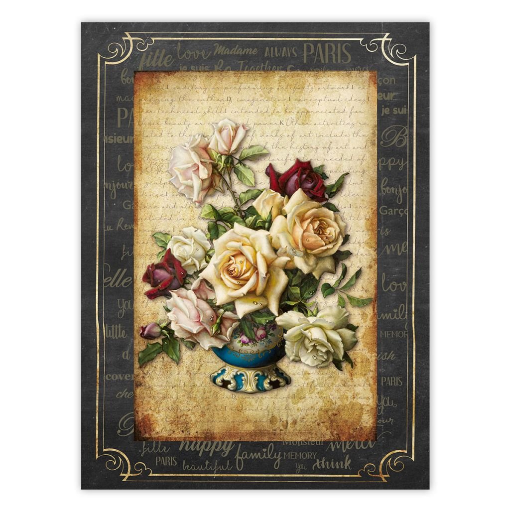 iCraft Decoupage Paper - Rustic Roses 15 x 20