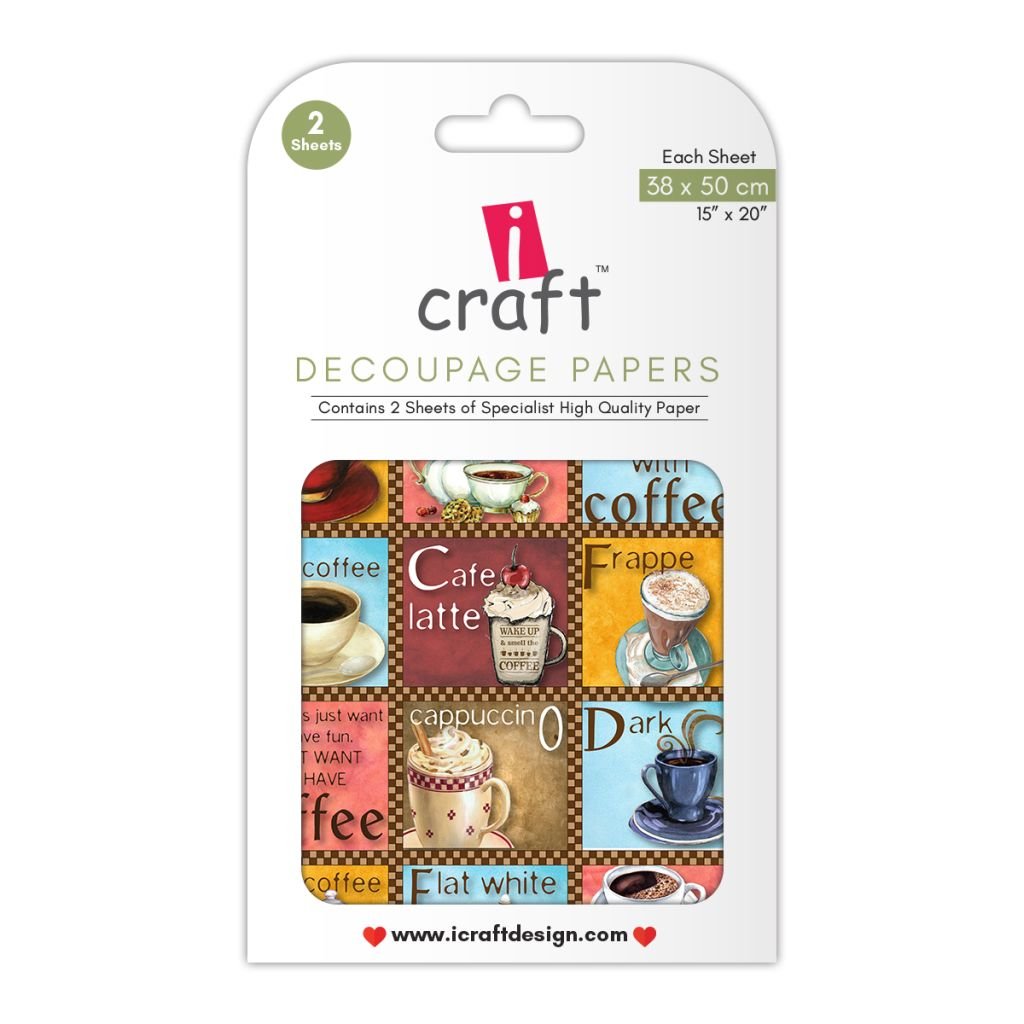 iCraft Decoupage Paper - Coffee Date 15 x 20