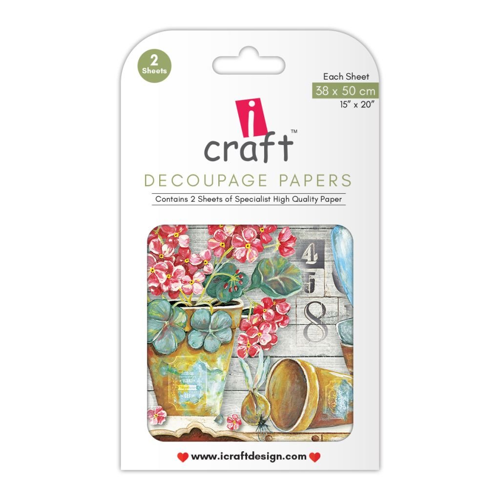 iCraft Decoupage Paper - Garden Shades 15 x 20