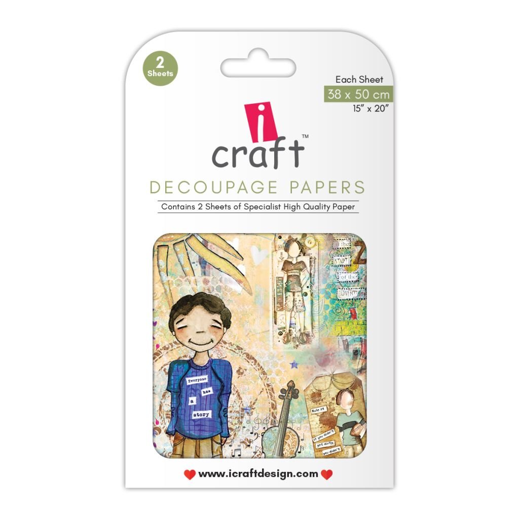 iCraft Decoupage Paper - Happiness 15 x 20