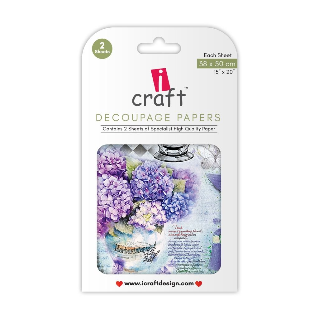 iCraft Decoupage Paper - Girl In Purple Cap 15 x 20