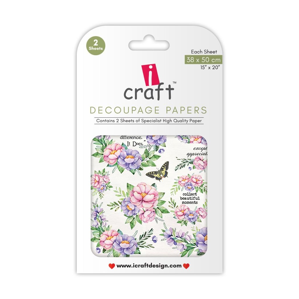 iCraft Decoupage Paper - Floral Bouquets 15 x 20