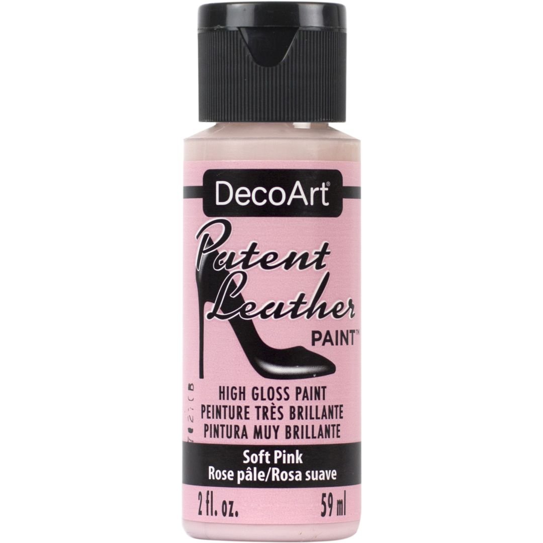 DecoArt Patent Leather - Glossy Acrylic Paint - 59 ML (2 Oz) Bottle - Soft Pink (04)