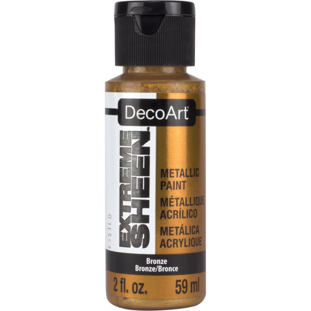 DecoArt Extreme Sheen Metallic Acrylic Paint - 59 ML (2 Oz) Bottle - Bronze (06)