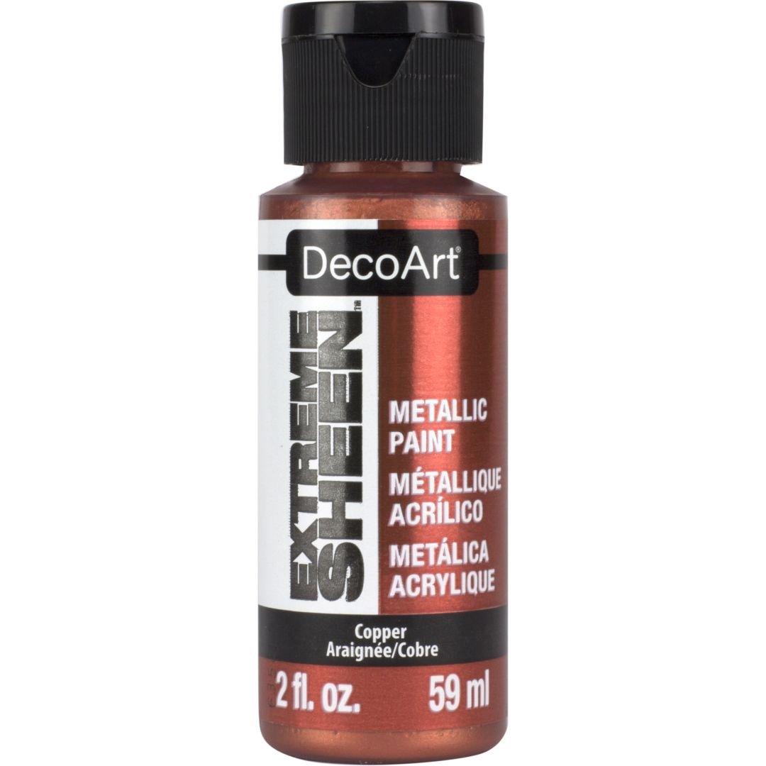 DecoArt Extreme Sheen Metallic Acrylic Paint - 59 ML (2 Oz) Bottle - Copper (10)