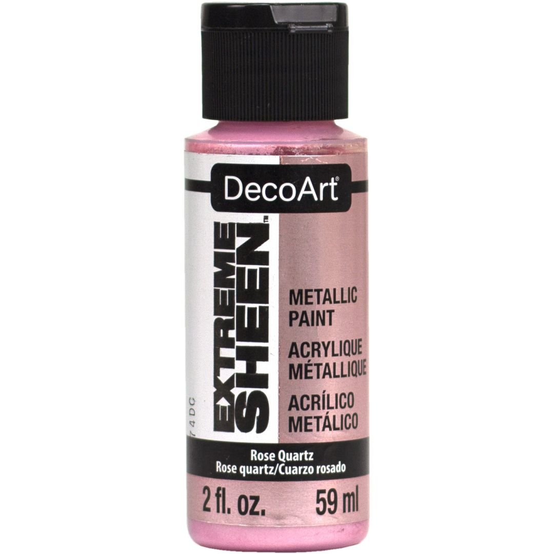 DecoArt Extreme Sheen Metallic Acrylic Paint - 59 ML (2 Oz) Bottle - Rose Quartz (23)