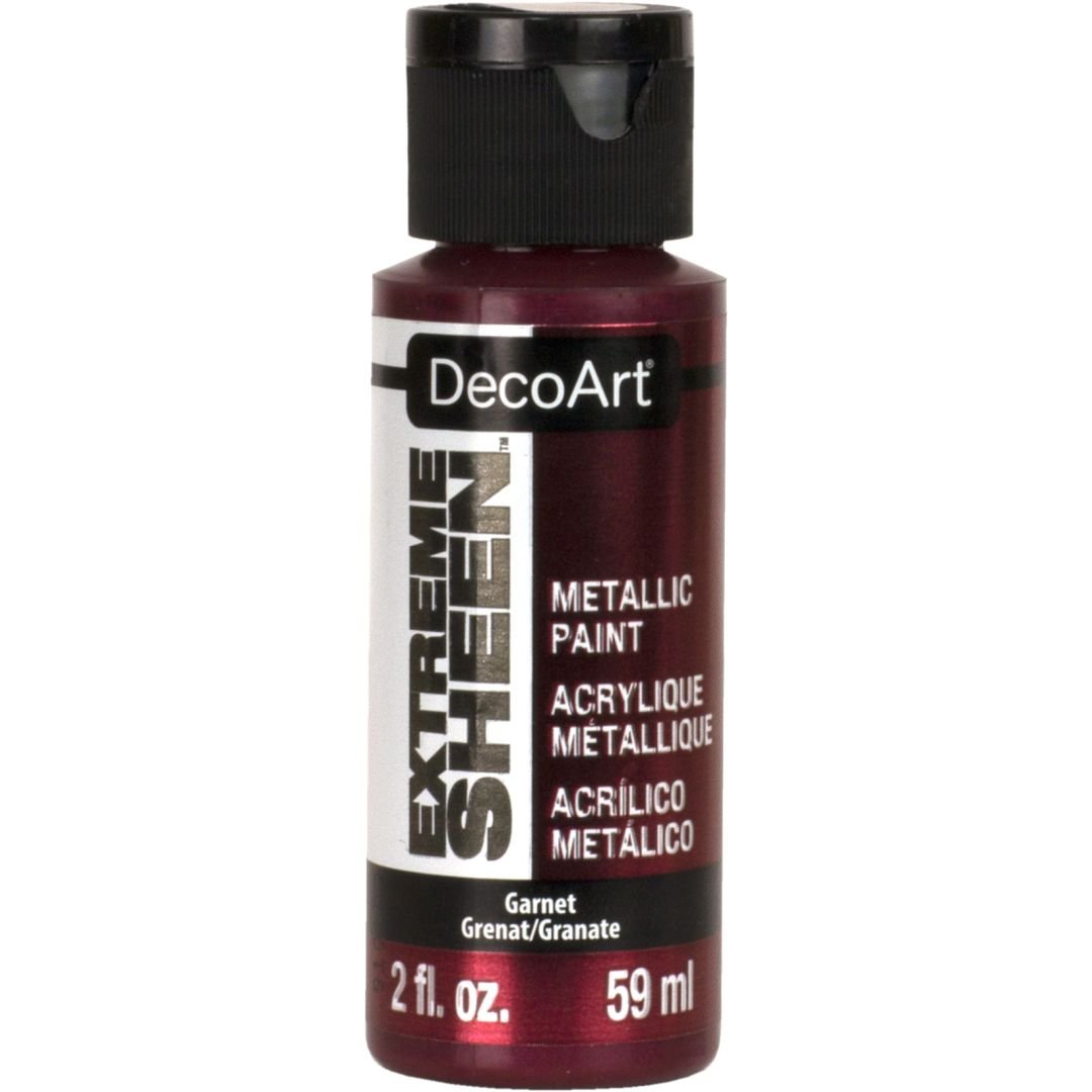 DecoArt Extreme Sheen Metallic Acrylic Paint - 59 ML (2 Oz) Bottle - Garnet (27)