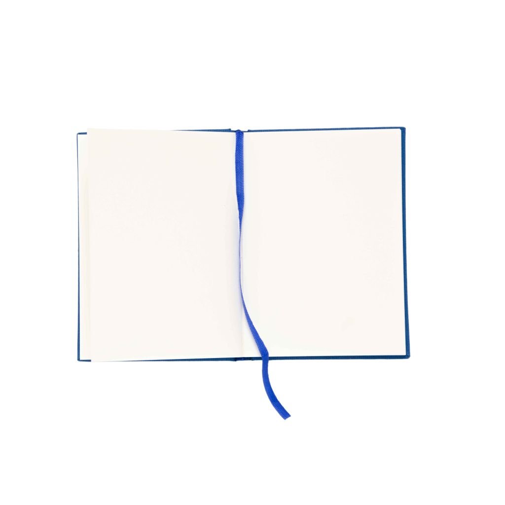 Scholar Artists' Sketch Book Décor - A6 (10.5 cm x 14.8 cm or 4.13 in x 5.8 in) Natural White Medium 150 GSM, Cloth Finish Blue Cover Journal of 56 Sheets