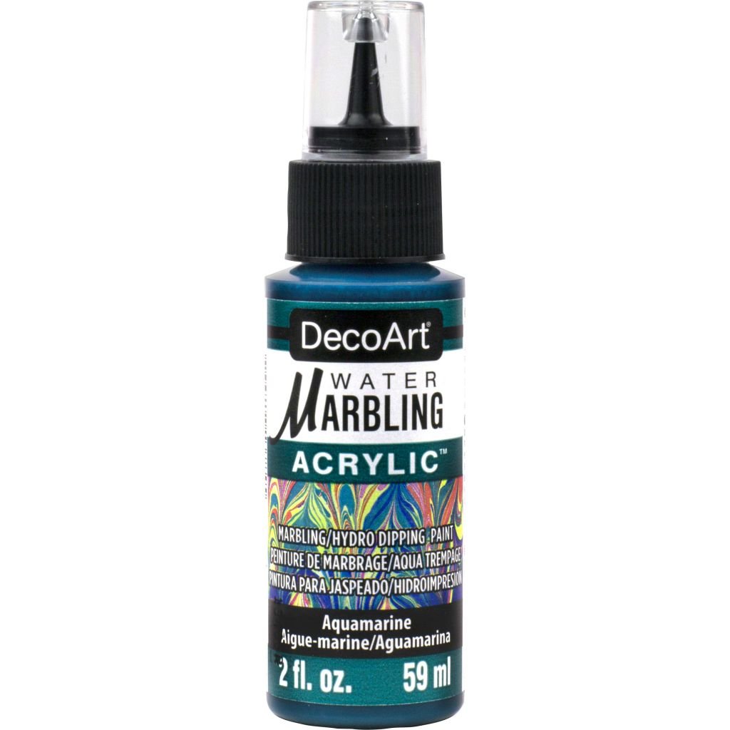 DecoArt Water Marbling Paint - 59 ML (2 Oz) Dropper Bottle - Aquamarine (11)