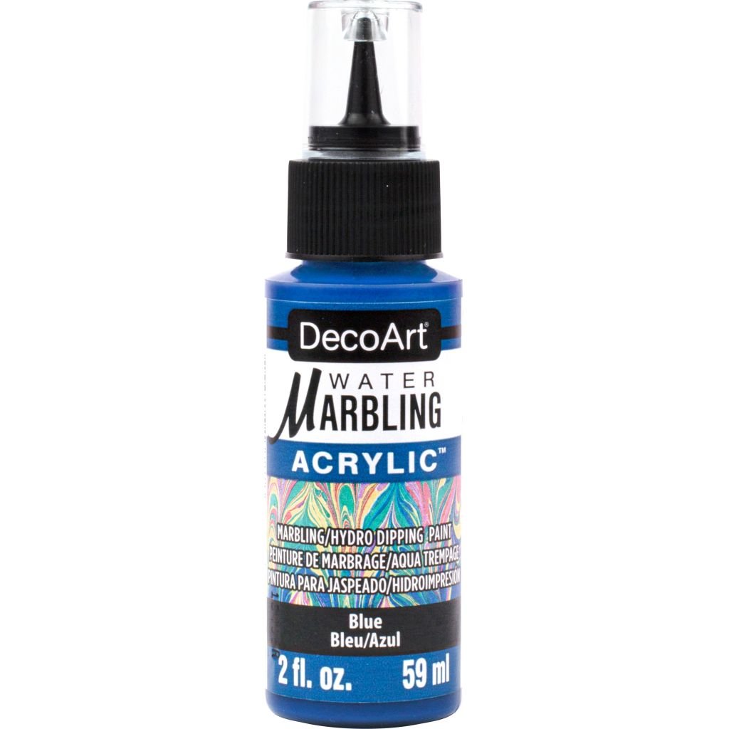DecoArt Water Marbling Paint - 59 ML (2 Oz) Dropper Bottle - Blue (14)