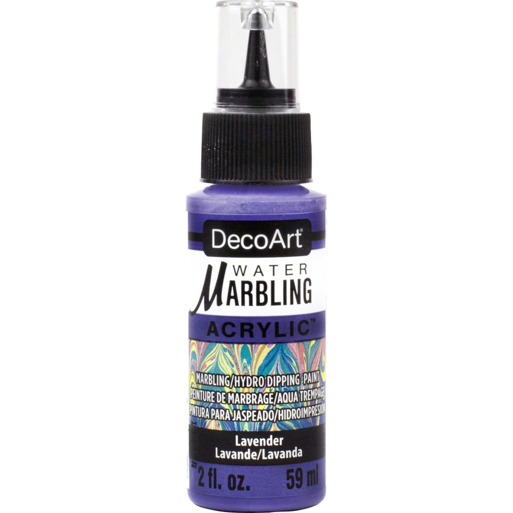 DecoArt Water Marbling Paint - 59 ML (2 Oz) Dropper Bottle - Lavender (16)