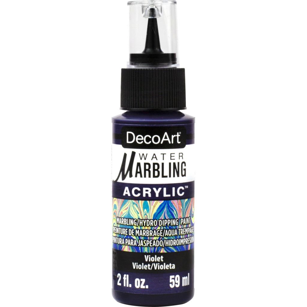 DecoArt Water Marbling Paint - 59 ML (2 Oz) Dropper Bottle - Violet (17)