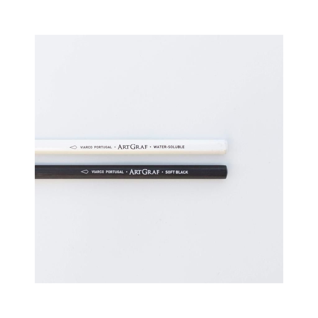 Viarco ArtGraf Twin Pencil- Soft Black + Water Soluble Set of 2
