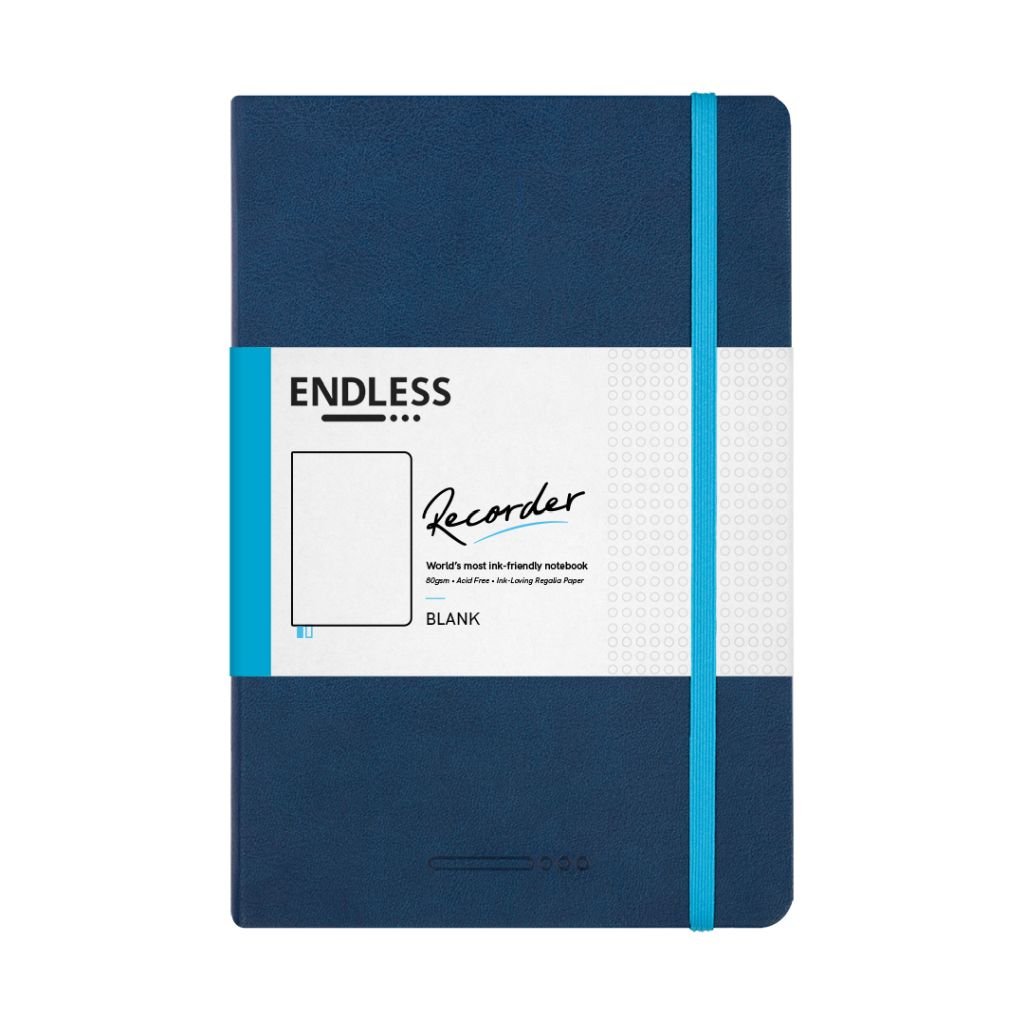 Endless Recorder - Deep Ocean (Blue) - Regalia Paper - 80 GSM Blank A5 (8.3 x 5.6