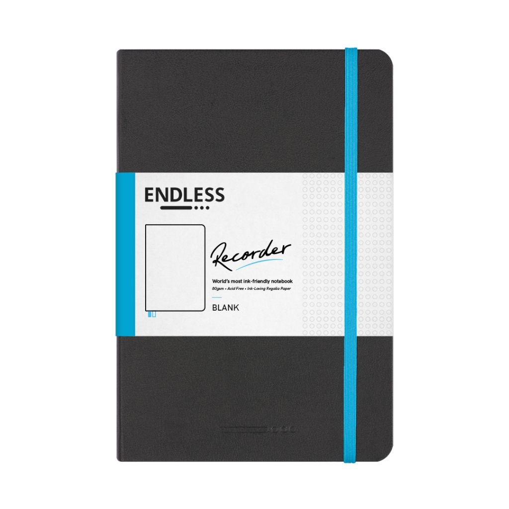 Endless Recorder - Infinite Space (Black) - Regalia Paper - 80 GSM Blank A5 (8.3 x 5.6