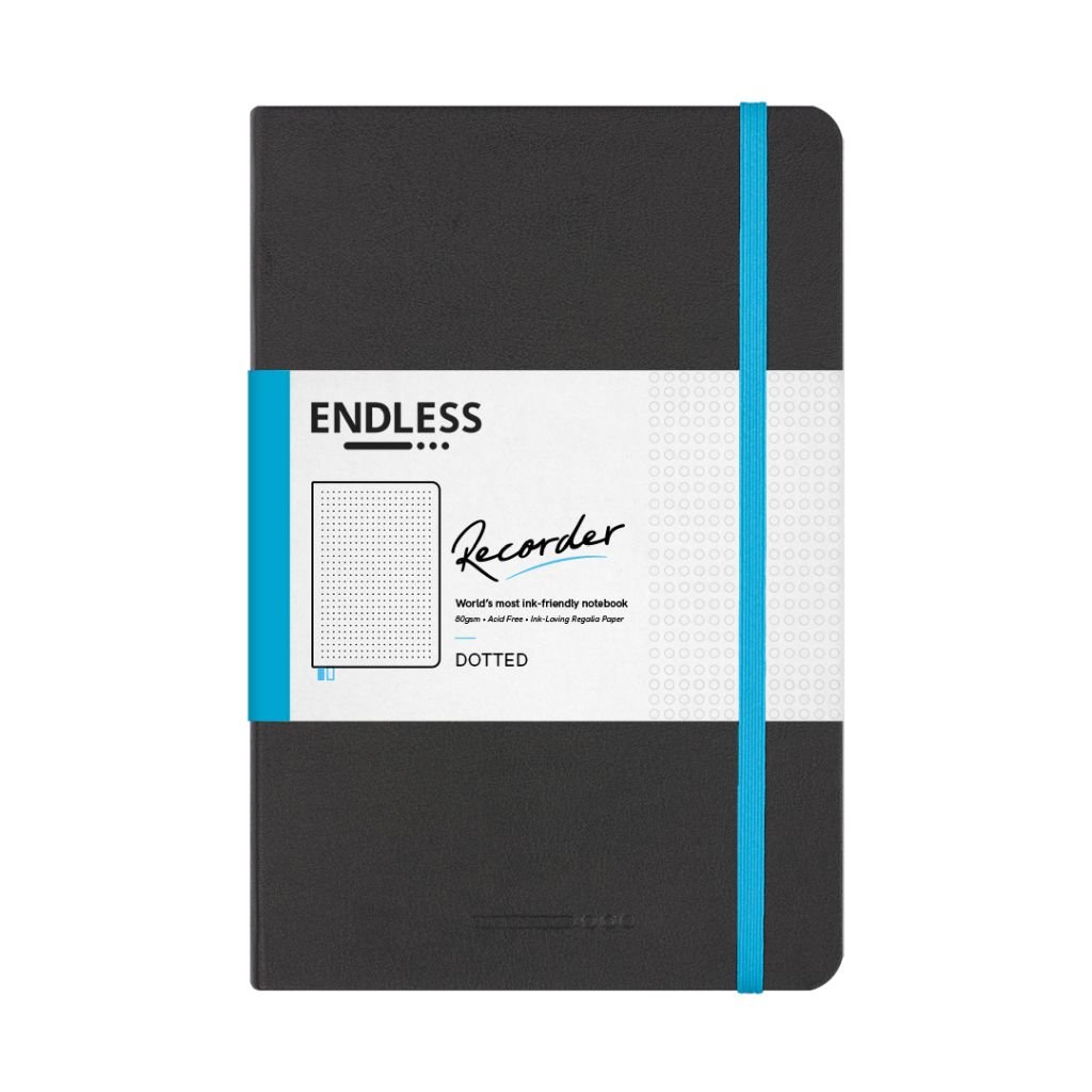 Endless Recorder - Infinite Space (Black) - Regalia Paper - 80 GSM Dotted A5 (8.3 x 5.6