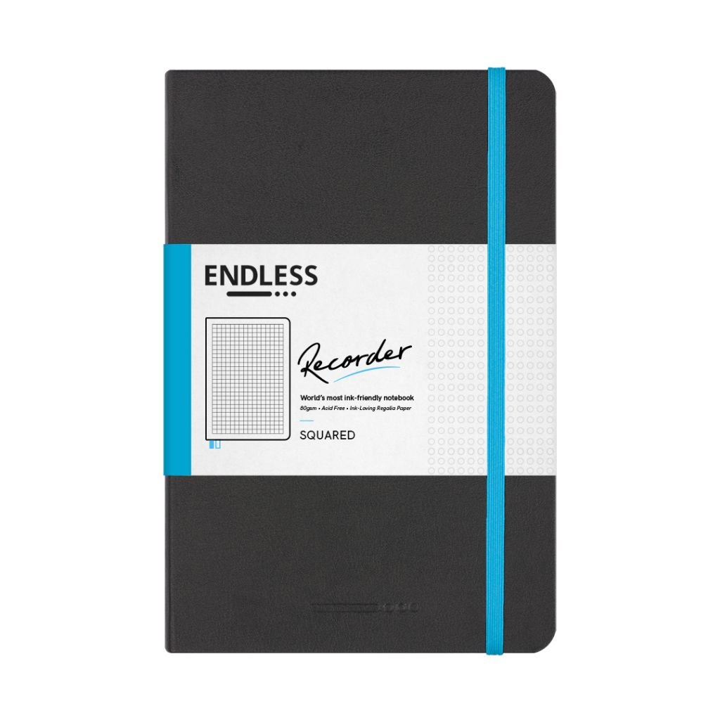 Endless Recorder - Infinite Space (Black) - Regalia Paper - 80 GSM Squared A5 (8.3 x 5.6