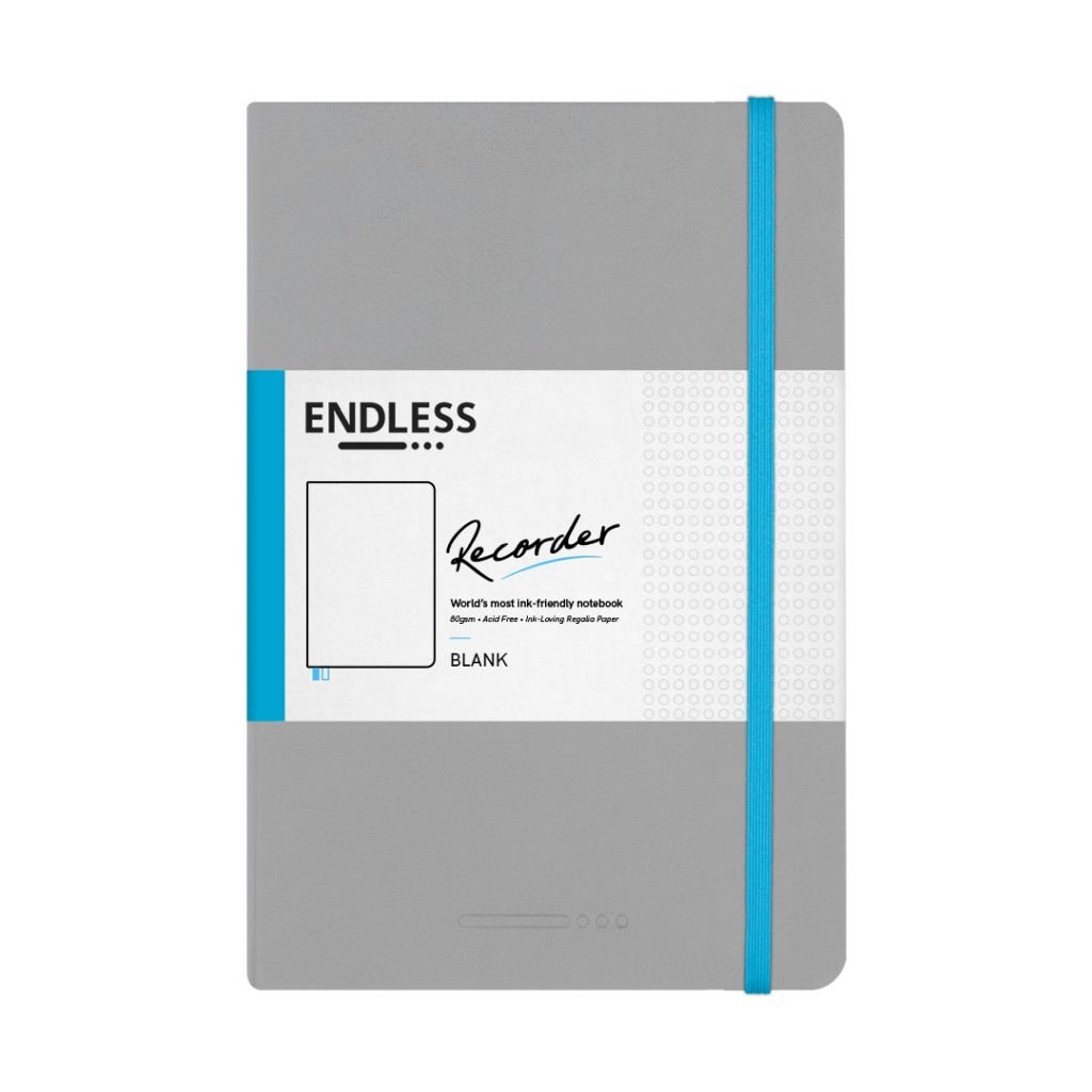 Endless Recorder - Mountain Snow (Grey) - Regalia Paper - 80 GSM Blank A5 (8.3 x 5.6