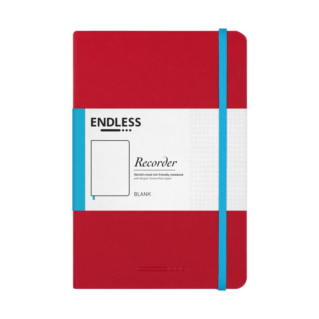 Endless Recorder - Crimson Sky (Red) - Tomoe River Paper - 68 GSM Blank A5 (8.3 x 5.6