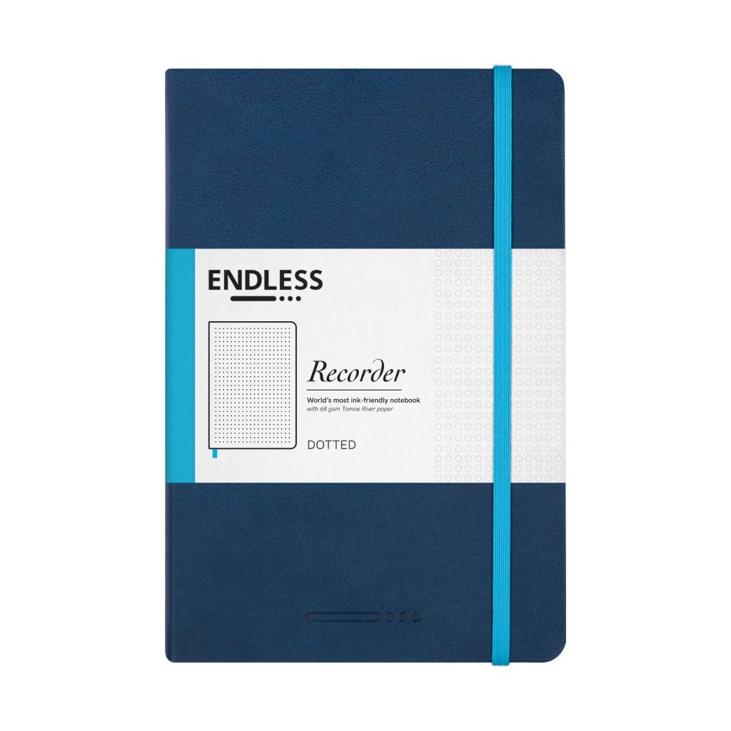 Endless Recorder - Deep Ocean (Blue) - Tomoe River Paper - 68 GSM Dotted A5 (8.3 x 5.6