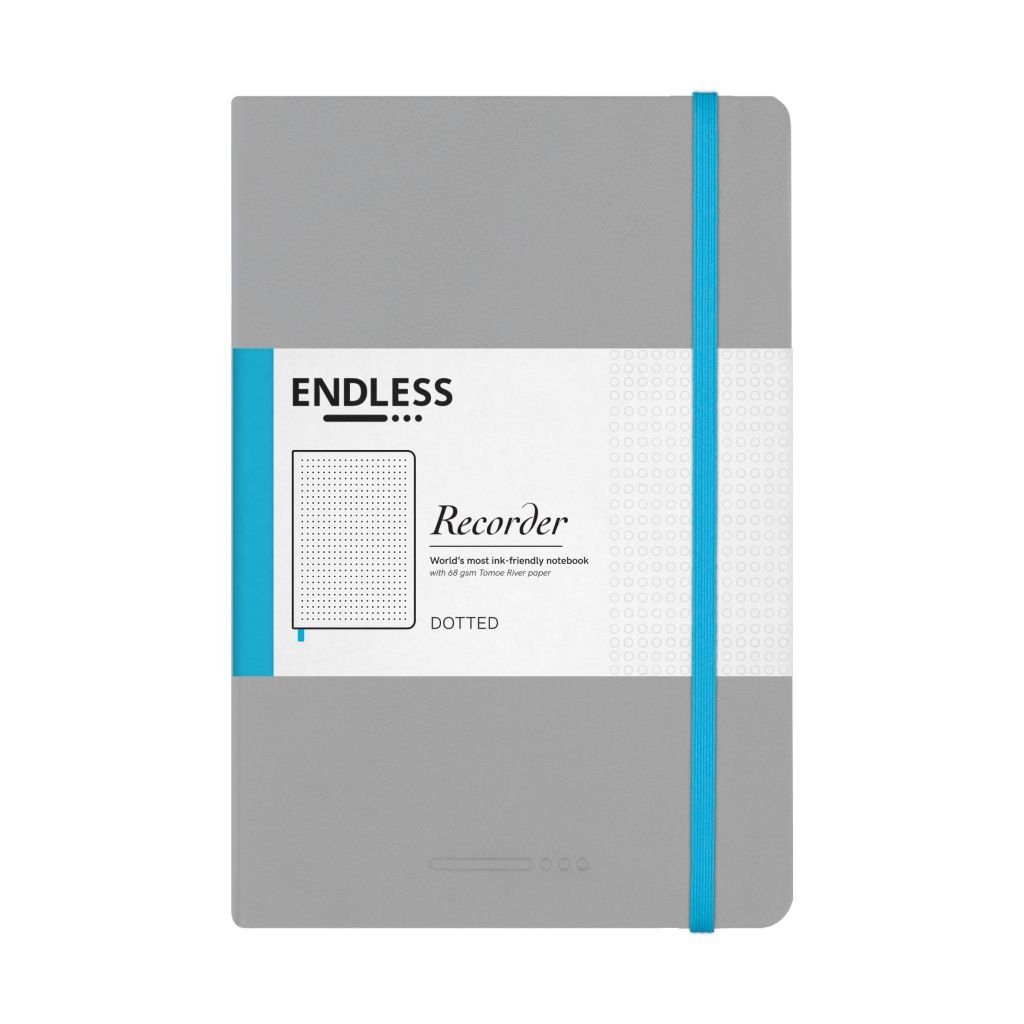 Endless Recorder - Mountain Snow (Grey) - Tomoe River Paper - 68 GSM Dotted A5 (8.3 x 5.6