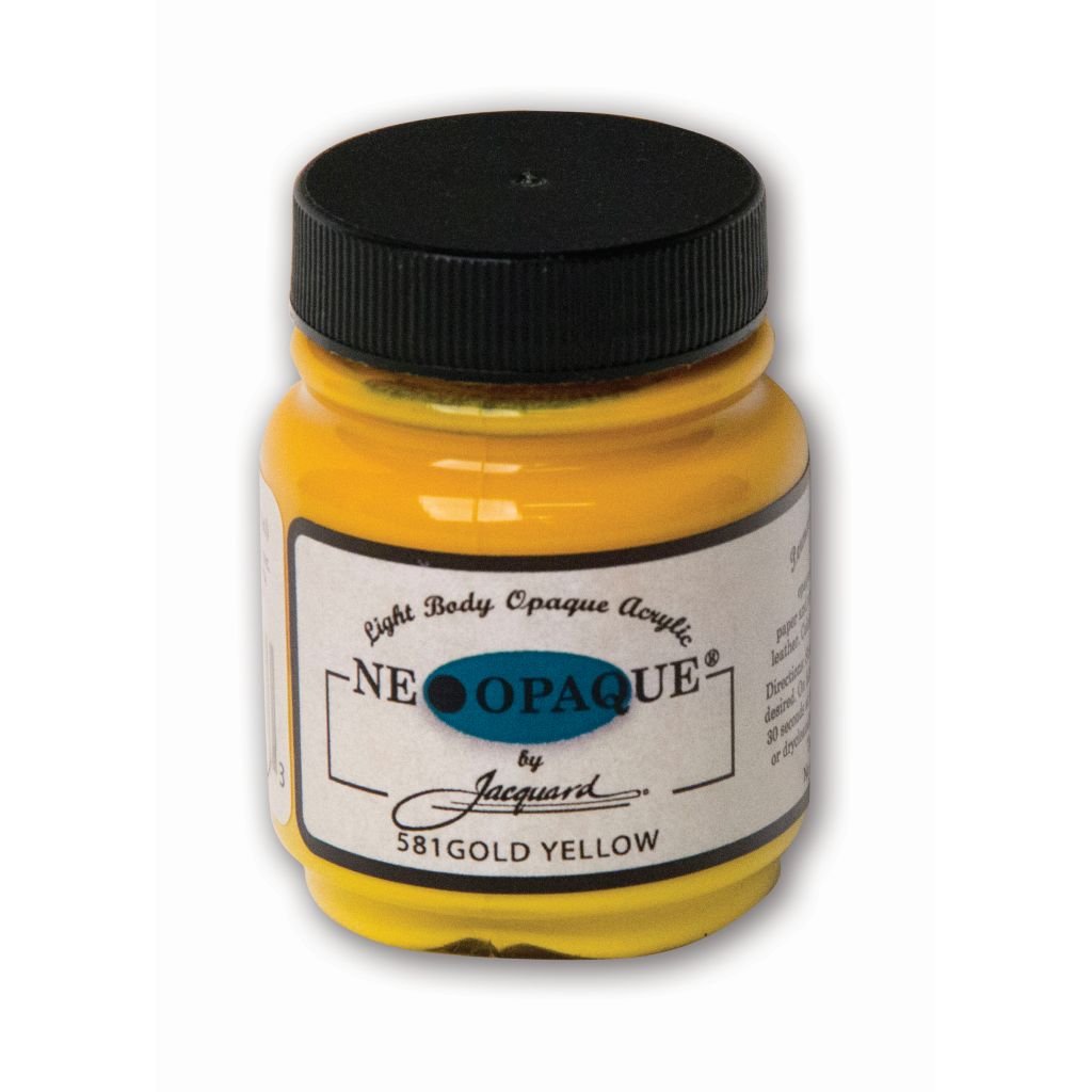 Jacquard Neopaque Fabric Colour - 2.25 Oz (66.54 ML) Jar - Gold Yellow (581)