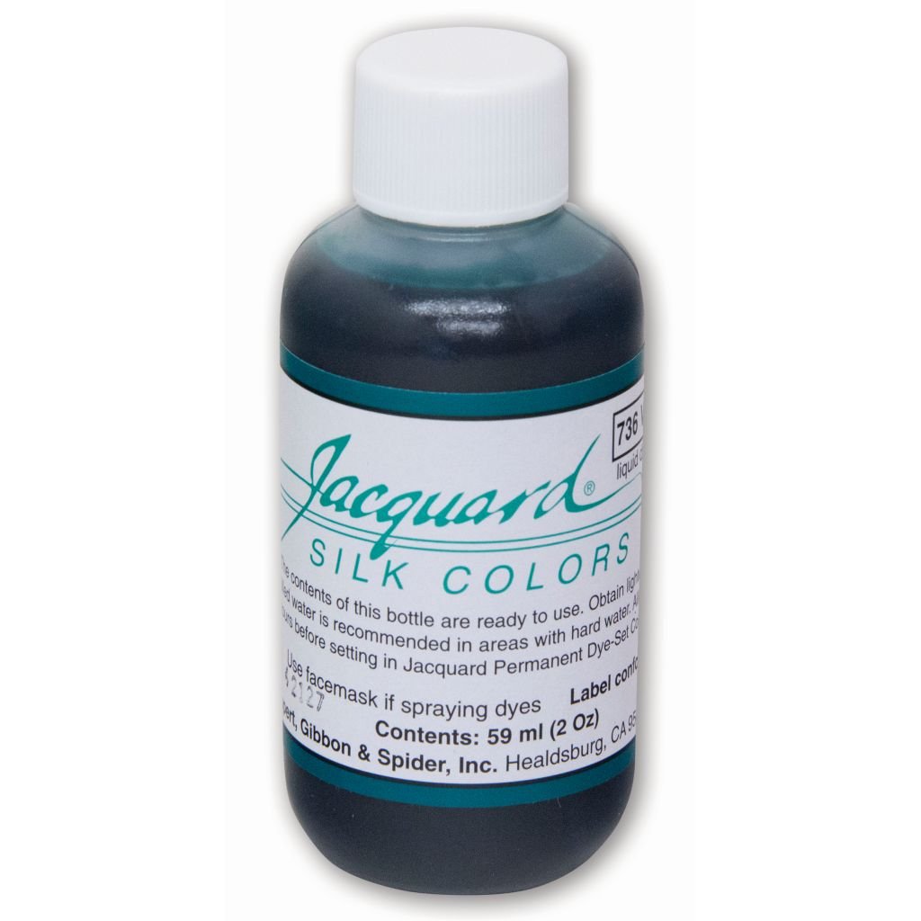 Jacquard Green Label - Silk Colour Dyes - 59 ML (2 Oz) Bottle - Viridian Green (736)