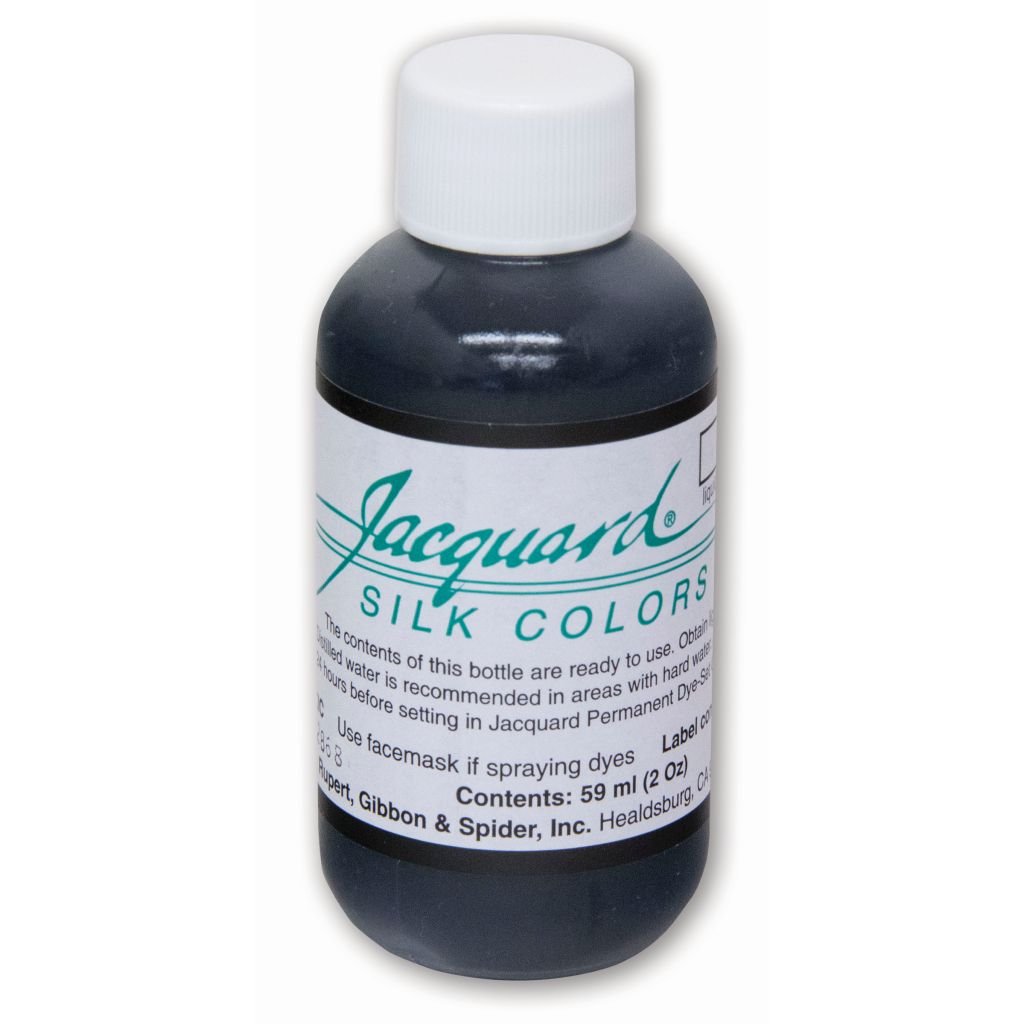 Jacquard Green Label - Silk Colour Dyes - 59 ML (2 Oz) Bottle - Black (759)