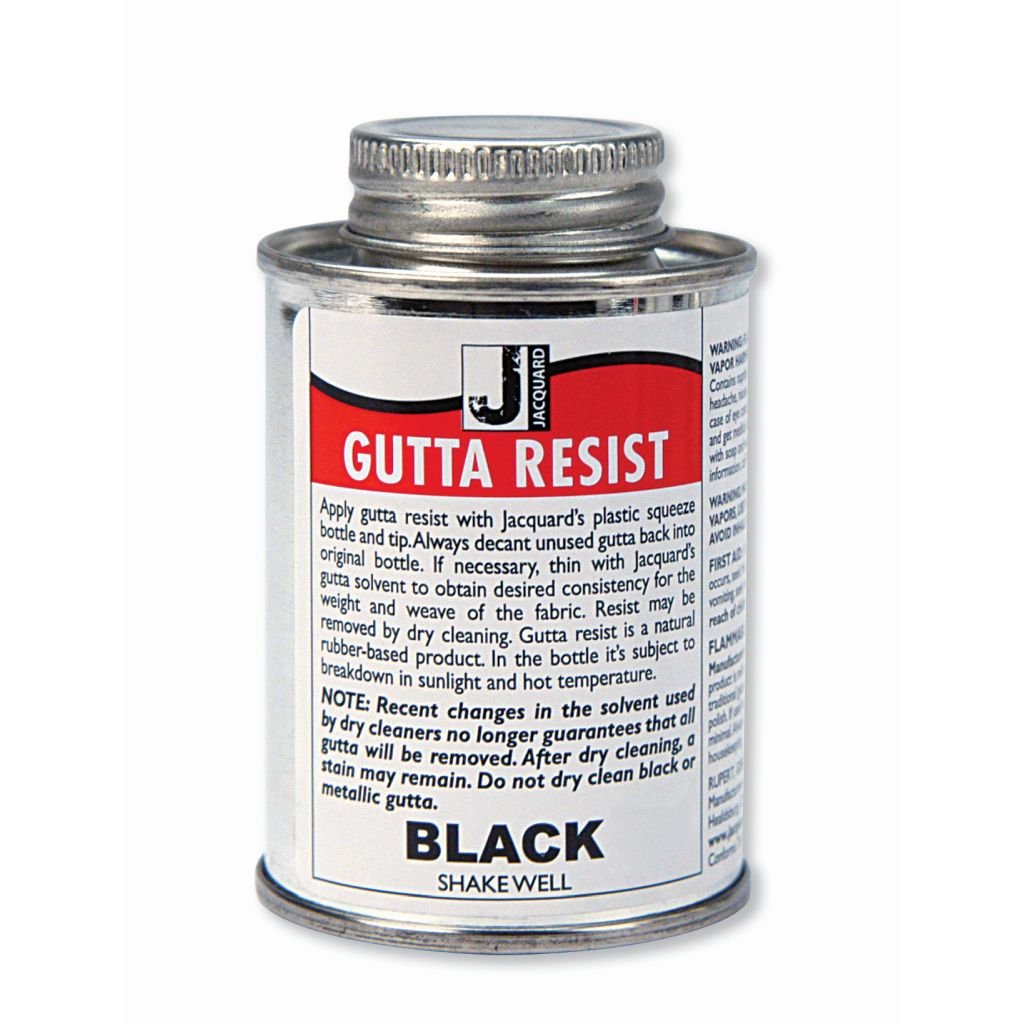 Jacquard Gutta Resist - Solvent-based - 118 ML (4 Oz) Tin - Black (781)