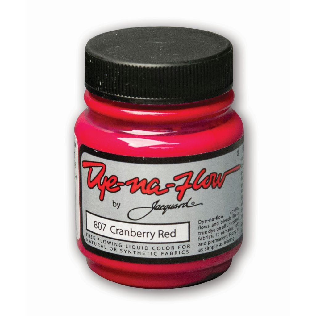 Jacquard Fabric Colours - Dye-Na-Flow - 66.54 ML (2.25 Oz) Bottle - Cranberry Red (807)