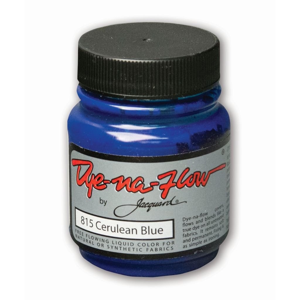 Jacquard Fabric Colours - Dye-Na-Flow - 66.54 ML (2.25 Oz) Bottle - Cerulean Blue (815)