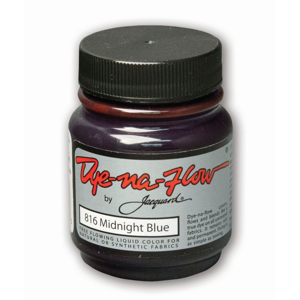 Jacquard Fabric Colours - Dye-Na-Flow - 66.54 ML (2.25 Oz) Bottle - Midnight Blue (816)