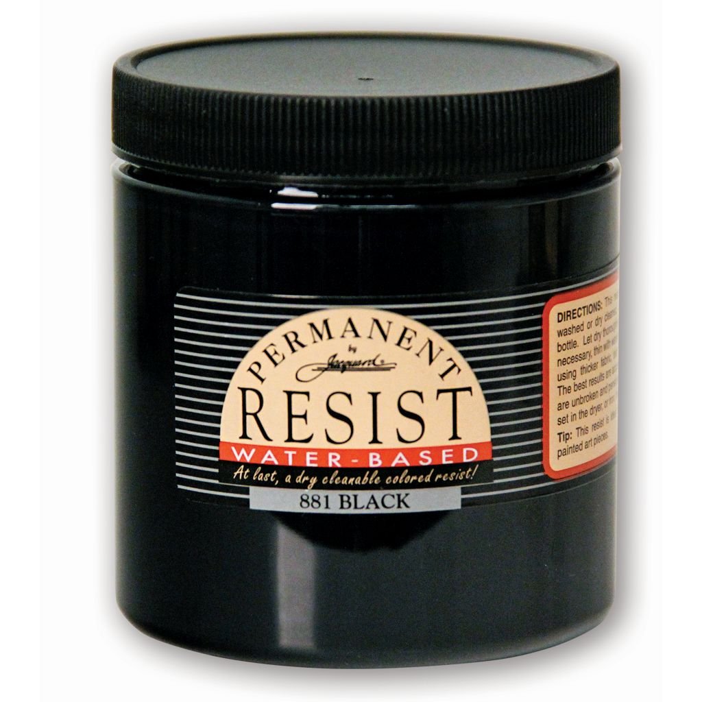 Jacquard Permanent Water-Based - Resist - 236.58 ML (8 Oz) Jar - Black (881)