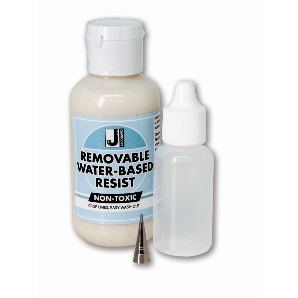 Jacquard - Removable Water-Based Resist - Clear Set - With Applicator Bottle + Metal Tip 0.7 MM