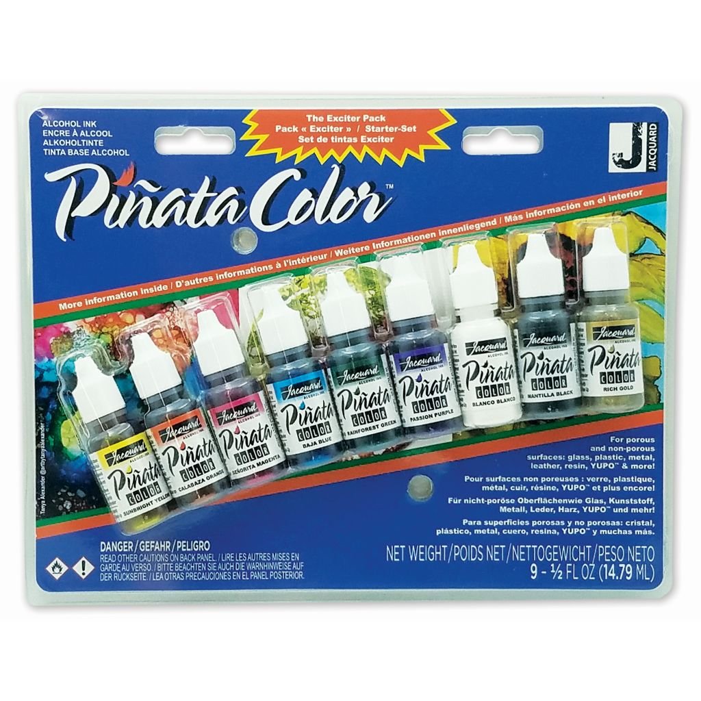 Jacquard - Pinata Colours Pack - Exciter - Pack of 9 bottles of 14.79 ML (1/2 Oz)