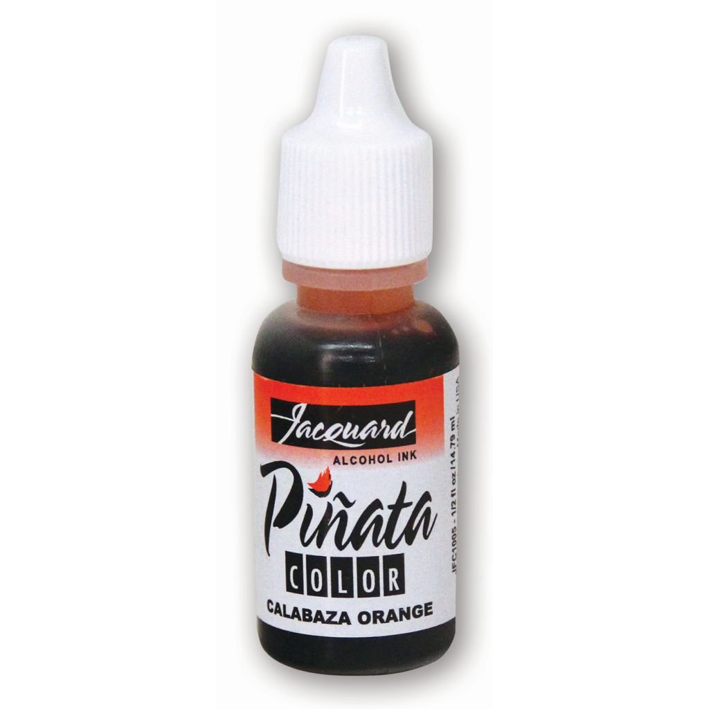 Jacquard Acid-Free Alcohol Inks - Pinata Colour - 14.79 ML (1/2 Oz) Bottle - Calabaza Orange (005)