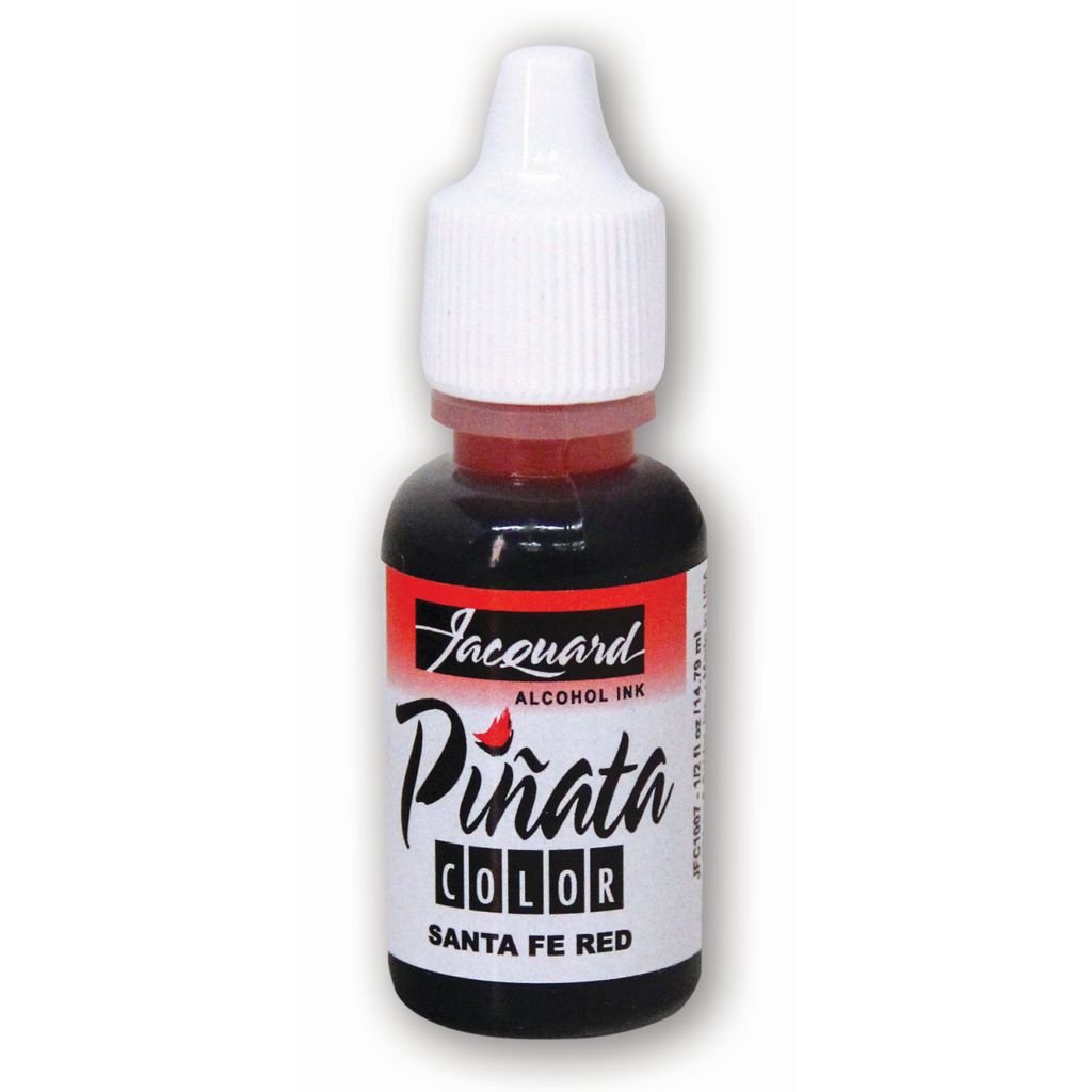 Jacquard Acid-Free Alcohol Inks - Pinata Colour - 14.79 ML (1/2 Oz) Bottle - Santa Fe Red (007)