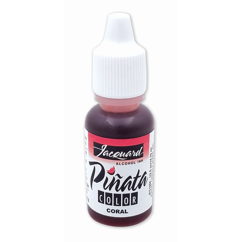 Jacquard Acid-Free Alcohol Inks - Pinata Colour - 14.79 ML (1/2 Oz) Bottle - Coral (008)