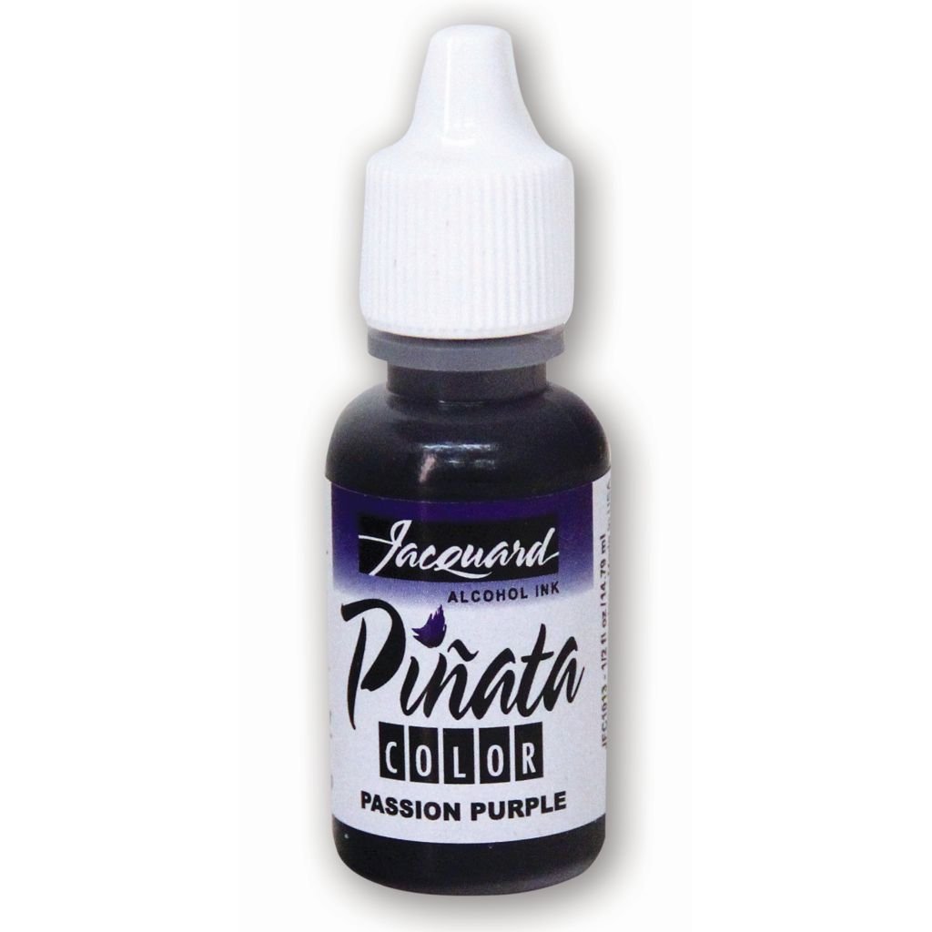 Jacquard Acid-Free Alcohol Inks - Pinata Colour - 14.79 ML (1/2 Oz) Bottle - Passion Purple (013)