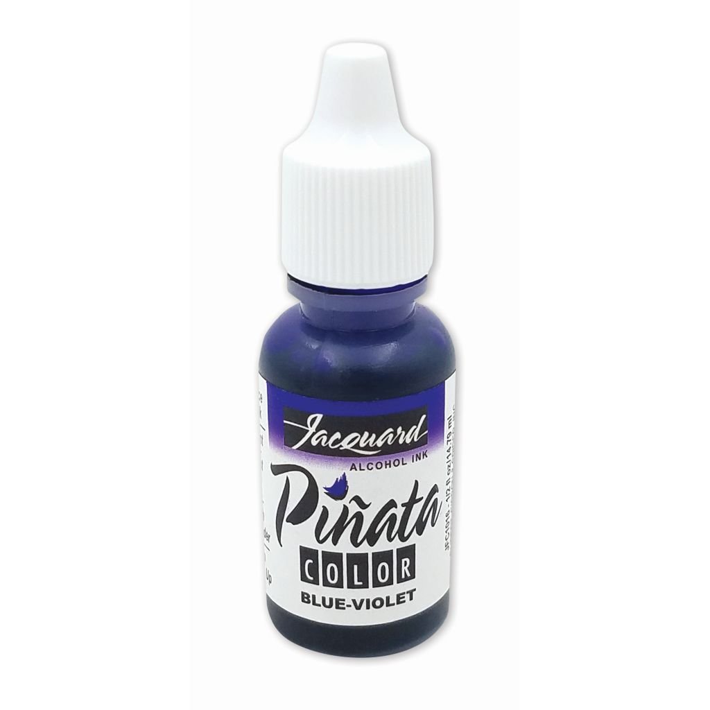 Jacquard Acid-Free Alcohol Inks - Pinata Colour - 14.79 ML (1/2 Oz) Bottle - Blue-Violet (016)